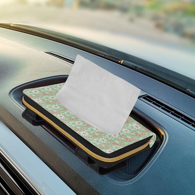 Daisy Flower Car Visor Tissue Holder Daisy Flower Leather Tissue Holder Car Mask Holder Car Accessories