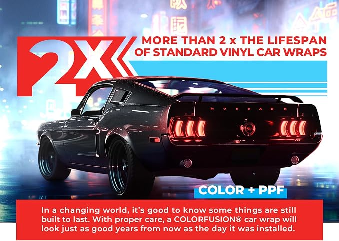 ColorFusion PPF by VViViD, Gloss Metallic Shadow Ash Grey Dry Apply PPF Vinyl Car Wrap Roll 10ft x 5ft