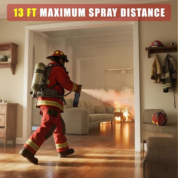 Small Fire Extinguisher for Home & Car – (2-Pack, 1.32lb Each) Portable ABC Chemical Powder Fire Extinguishing Spray | For Kitchen Grease, Electrical, Vehicle & Garage Fires, Easy to Use