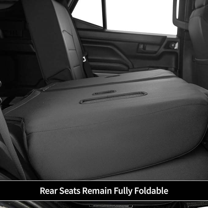 EKR Car Seat Covers Custom Fit for Toyota 4Runner(5 Seats) Full Set | for Toyota 4 Runner 2025-2026 Seat Covers for SUV,Full Wrap,Airbag Compatible,Waterproof Pet-resistant,Neoprene(Black)