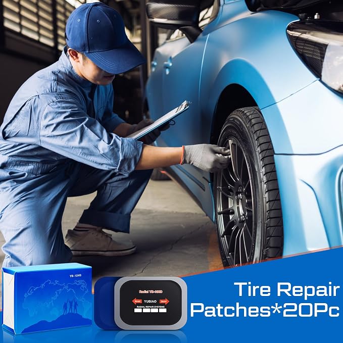 Tallew 80 Pcs Tire Patch Heavy Duty Rubber Patches Radial Repair Patch Tube and Tire Plug Kit Emergency Repair Tool for Puncture Car Truck Bus Tractor Vehicle (2.56 x 3.15 Inch)