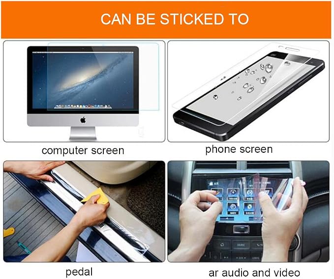 HOHOFILM PPF Car Paint Protection Film Self Healing Automotive Vinyl Wrap Clear Gloss Vinyl Sheet Self-Adhesive,60"x79"