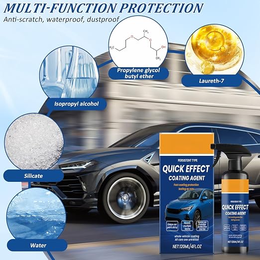 2Pcs Advanced Quick Effect Coating Agent, Advanced Car Quick-Acting Coating Agent Spray, Car Coating Spray, New Quicks Effective Coatings Sprays, Durable Car Shine