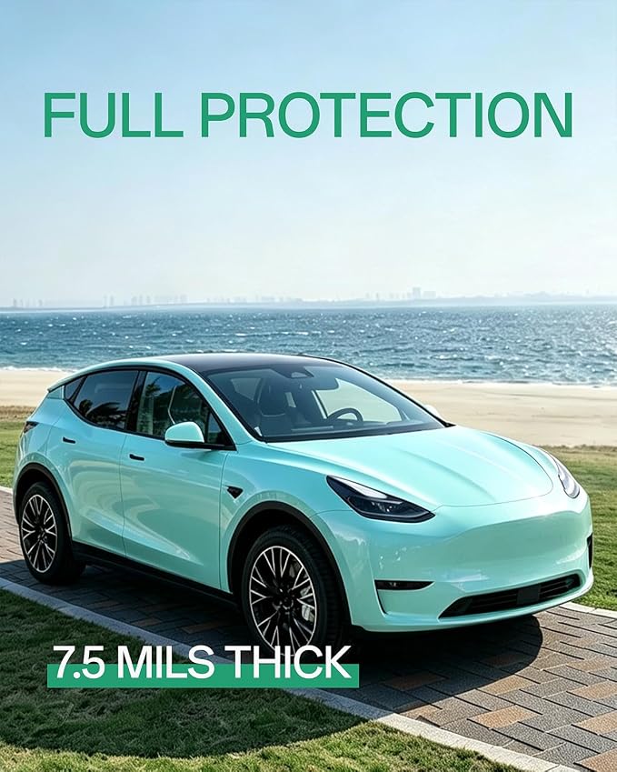 PPF, Dry Apply TPU PPF Vinyl Car Wrap Roll 1ft x 5ft, Paint Protection Vinyl Film (Tiffany Charm Blue)