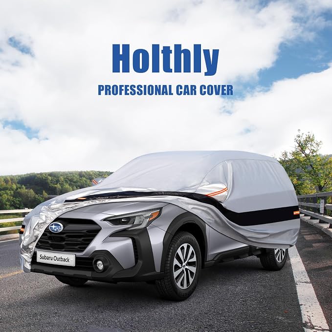 10 Layers SUV Car Cover Custom Fit for Subaru Outback (1994-2026) Waterproof All Weather for Automobiles, Outdoor Full Cover Rain Sun UV Protection.Silver