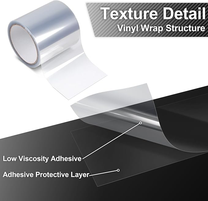Lypumso Clear Vinyl Wrap Tape, Universal Car Door Edge Guard Door Sill Protector, Transparent Paint Protection Film for Most Cars Rearview Mirror Handle Bumper Window Stair (6inch x 30ft)