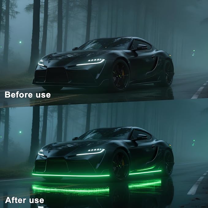 Underglow LED Lights for Cars - 6PCS RGB Neon Underglow Kit with Wireless APP Control, Music Sync, 8 Colors, 360 LEDs Waterproof for Cars, Trucks, SUVs