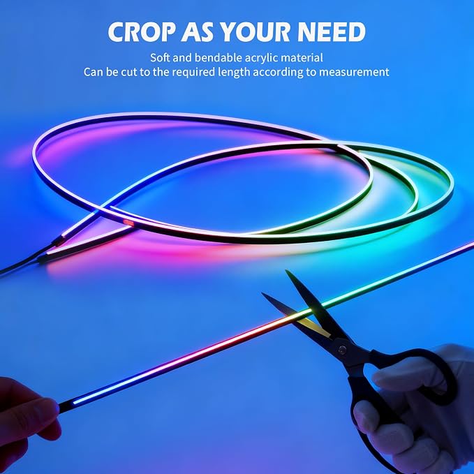 DREAMOTOR Dreamcolor Acrylic Interior Car LED Strip Lights with APP&Remote Control RGB 10 in 1 Ambient Lighting Kits Fiber Optic Strip LEDs Music Sync Car Neon Lights for Cars,SUVs,Trucks
