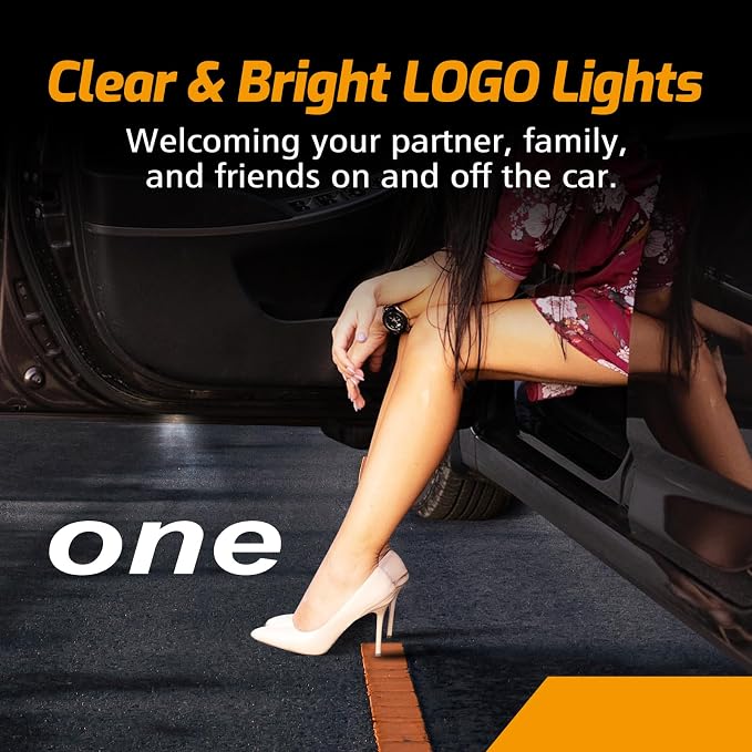 2Pcs Car Door Lights Projector for Clubman/Countryman/Paceman/Sports/Cooper R55 R56 R57 R58 R59 R60 R61 F55 F56 F57 Car Accessories - Ghost Shadow Welcome LED Puddle Lights