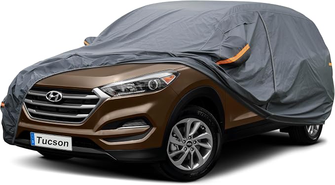 GUNHYI Premium Car Cover Custom Fit Hyundai Tucson (2004-2026), 16 Layers Heavy Duty Car Cover Waterproof All Weather with Zipper Door for Sun Rain Snow Dust Uv Protection