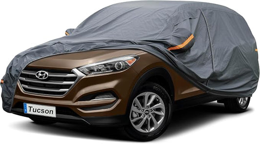 GUNHYI Premium Car Cover Custom Fit Hyundai Tucson (2004-2026), 16 Layers Heavy Duty Car Cover Waterproof All Weather with Zipper Door for Sun Rain Snow Dust Uv Protection