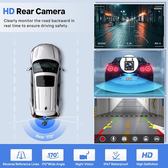 9" Wireless Apple Carplay Screen for Car with OTA Update, Backup Camera | Touchscreen Apple Carplay & Android Auto with Voice Control/GPS Navigation/Mirror Link/Bluetooth 5.0/AUX/FM