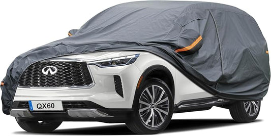 GUNHYI Premium Car Cover Custom Fit Infiniti QX60 (2013-2026), 16 Layers Heavy Duty Car Cover Waterproof All Weather with Zipper Door for Sun Rain Snow Dust Uv Protection