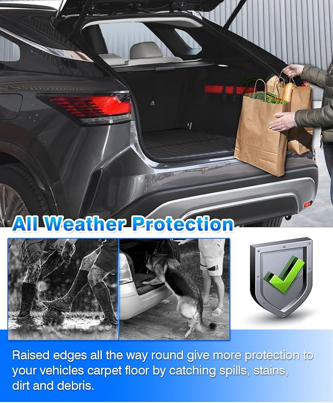 Cartist Cargo Liner Fits for Lexus RX350/RX350h/RX500h 2023 2024 2025 2026 Accessories All Weather Trunk Mat for RX Anti-Slip Heavy Duty