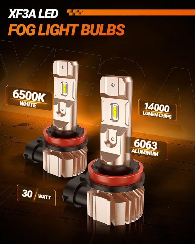 SEALIGHT H11 LED Fog Light Bulbs or DRL, 14000LM 600% Brightness 50000 Hours Lifespan H11 H16 H8 H9 Fog Lights LED Bulb, 6500K Cool White Strong Penetration, Play and Plug, Pack of 2