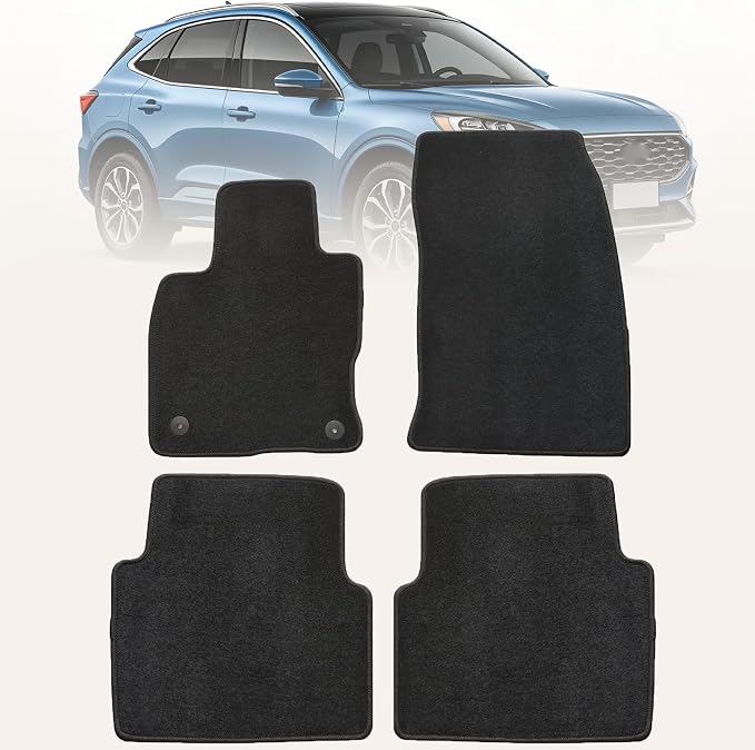 GXARTS Waterproof Car Floor Mats Carpet Full Set Fit for Ford Escape 2020 2021 2022 2023 2024 | All-Weather Protection，with Anti Sliding Buckle