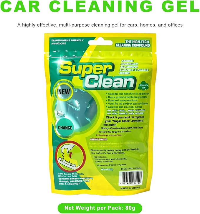 Car Cleaning Gels, Reusable Dashboard Dust Removal Slime Auto Detail Cleaner, Universal Cleaning Putty Air Vent Dusting Mud Fits for Vehicles Keyboards Laptops Keys (Blue)