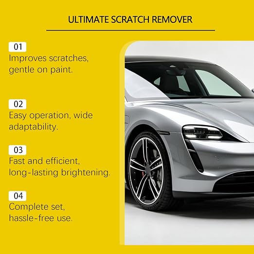 Ultimate Scratch Remover Paste, 3.53 Fl Oz, 2 Pack, Car Deep Scratch Repair Plastic Polish