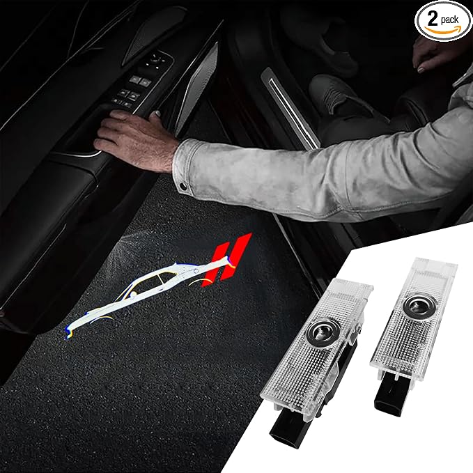 2Pcs Car Door Lights Compatible With Challenger 2015-Present. Personality Pattern LED Projector Courtesy Welcome Lights for SRT SXT GT RT (Picture 2)