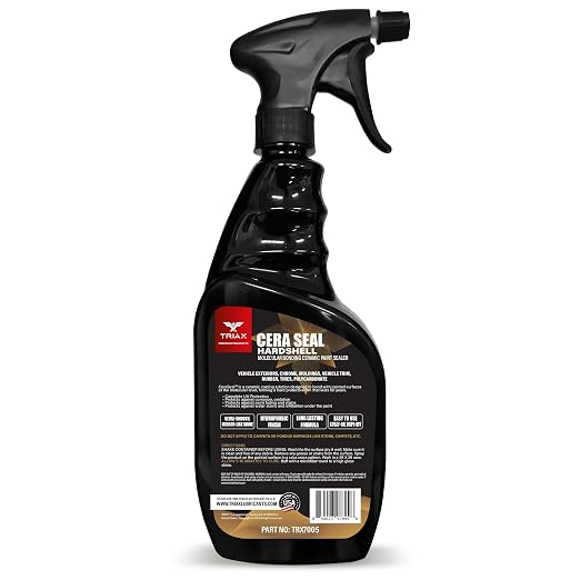 TRIAX Nano Ceramic Paint Sealer & Protector - Hardshell Cera Seal Nano and Protector - Deep Reflective Shine - 100% Hydrophobic - UV Shield - Scratch Resistant (23 Ounce)