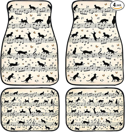 Bookshelf Car Floor Mats Educational Bookcase Watercolor Flowers Carpet Front Rear Carpets Mat Decorative Car Floor Carpets Non-Slip Auto Car Accessories Universal Fit Car Accessories for Truck