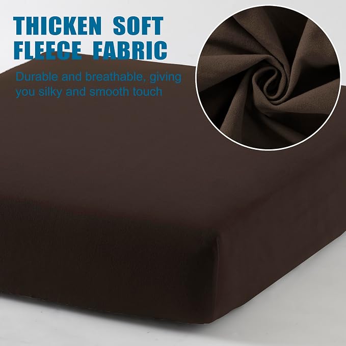 Waterproof Couch Cushion Covers, Stretch Sofa Seat Cover for Sectional Couch, Reversible Furniture Protector Covers for Pets, Washable (Sofa Cushion, Chocolate)
