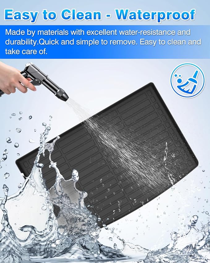 Cargo Liner for Chevy Suburban & GMC Yukon XL 2021-2025 2026, All Weather Cargo Mat for Suburban Accessories, Behind The 3rd Row Seats Trunk Mat, Heavy Duty Car Mats, Car Accessories