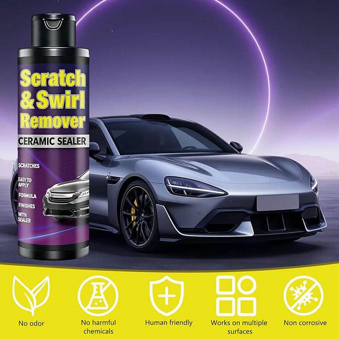 Upgraded Car Scratch Remover Kit, Scratch Remover Wax for Vehicles, Universal Car Paint Scratch Repair, Polishing ＆ Rubbing Compound Paint Restorer, 9.2 fl.oz