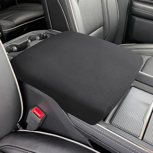 JOYTUTUS Center Console Cover Compatible with 2013-2025 2026 Ram 1500 2500 3500, Neoprene Arm Rest Armrest Cover for Car, Middle Console Cover Lid