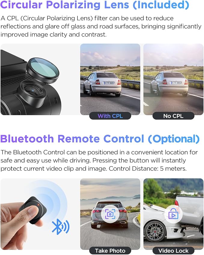 VIOFO A229 Pro 3 Channel 4K HDR Dash Cam, Dual STARVIS 2 Sensors IMX678 & IMX675, 4K+2K+1080P Front Inside and Rear Triple Car Camera, 5GHz WiFi GPS, Voice Control, 24H Parking Mode