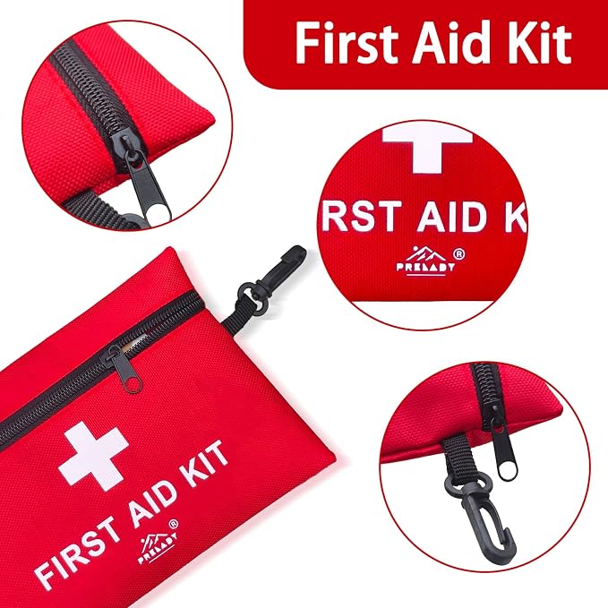 152 Piece Small First Aid Kit, Travel Size First Aid Kit TSA Approved, Mini Forst aid kit for Home, Car, Travel, Camping, Truck, Sports, Office, Hiking Med Kit for Backpack