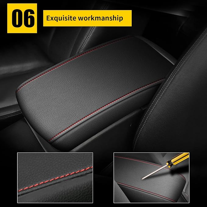 AOMSAZTO Leather Center Console Cover for Honda Civic 2015 2014 2013 2012 Armrest Cover