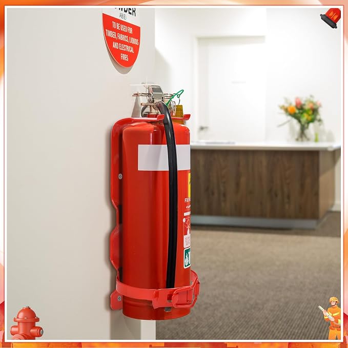 4Pack Fire Extinguisher Mount - 2.5LB Fire Extinguisher Bracket for Home Car Truck RV, Heavy Duty Fire Extinguisher Wall Mount Holder(Red)