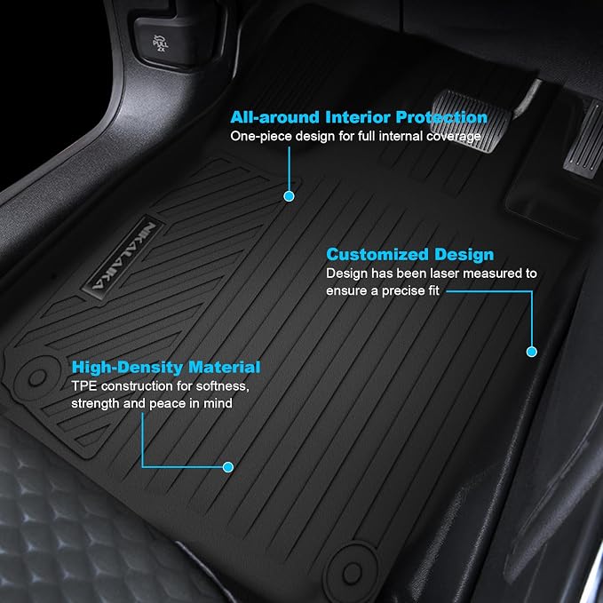 Floor Mats for Mazda CX-5 2017-2025 All Weather Backrest Mat Trunk Mat Protection and Door Sill Guards TPE Rubber Full Set Automotive Floor Liners Waterproof Non-Slip Mazda CX5 Accessories