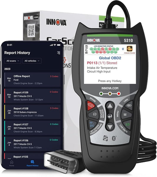 INNOVA 5310 OBD2 Scanner – ABS & SRS Code Reader, Check Engine Light Diagnostic Tool with Battery Test, Oil Reset, Live Data – Works with Most OBDII Vehicles 1996 & Newer