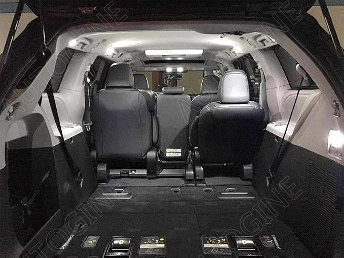 AUTOGINE 18 Piece White Interior LED Lights Kit for Toyota Sequoia 2001 2002 2003 2004 2005 2006 2007 Super Bright 6000K LED Interior Light Bulbs Package + Install Tool