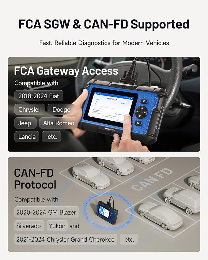 TOPDON ArtiDiag600 Elite, OBD2 Scanner, Full-System Car Diagnostic Tool, 13+ Services, FCA AutoAuth, Automotive Scan Tool with CAN-FD, 2-Years Free Updates, Upgraded of AD500 AD600S AD600 Pro