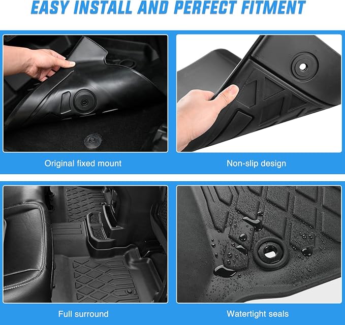 Nilight Floor Mats for BMW X3 F25 2011-2017 / BMW X4 2015 2016 2017 2018 All Weather Custom Fit Heavy Duty Floor Liners