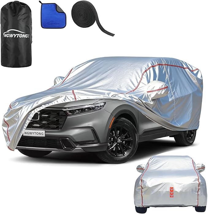 Waterproof All Weather Heavy Duty Vehicle Cover, 360° Underbody Wrap Windproof Design, Quick Install Outdoor Cover,（for Honda CRV 1996-2025）