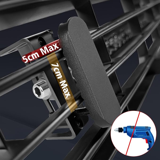 Light Bar Mounting Brackets, Niking Auto 6-30 Inch Single/Double Row LED Bar Front Hidden Behind Bumper Grille Mounting Brackets Fit for M6/M8 Side Mount Bars for F-150 Ranger RAM1500 Tocama Truck GMC