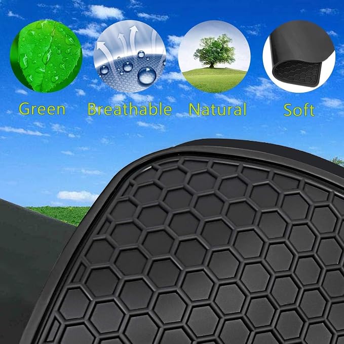 Car Floor Mats Custom Fit for Toyota Camry 9th 2025 2026 Black Red Rubber Car Floor Liners Set All Weather Season Protection Heavy Duty Odorless
