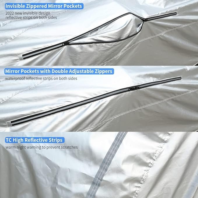 Tecoom Car Cover Windproof for All Weather, Fit for Mazda MX-5, Alpine A110, Audi TT Coupe, Toyota GR86, Subaru BRZ, Nissan 370Z, Porsche 718, BMW Z4 etc, 167-172" Length Coupe/Convertible/Sport Car