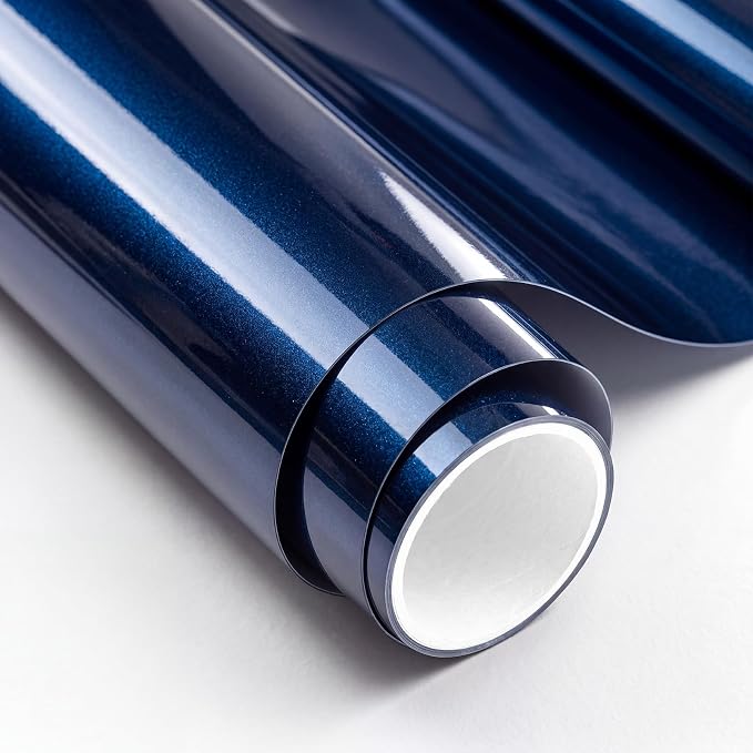 PPF, Dry Apply TPU PPF Vinyl Car Wrap Roll 1ft x 5ft, Paint Protection Vinyl Film (Gloss Cosmic Blue)