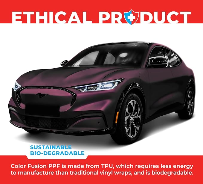ColorFusion PPF by VViViD, Matte Stealth Cosmic Purple Dry Apply PPF Vinyl Car Wrap Roll 20ft x 5ft