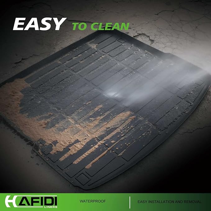 HAFIDI® Floor Mats & Cargo Liner Set Fit for 2019 2020 Hyundai Santa FE All Weather Protection TPE Anti-Slip Automotive Full Set Floor Liners Custom Accessories - Black