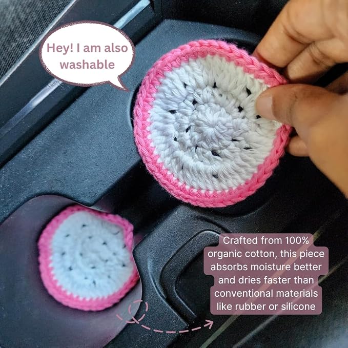 Cotton Crotchet Fruit Car Coaster Set (Dragon Bloom)
