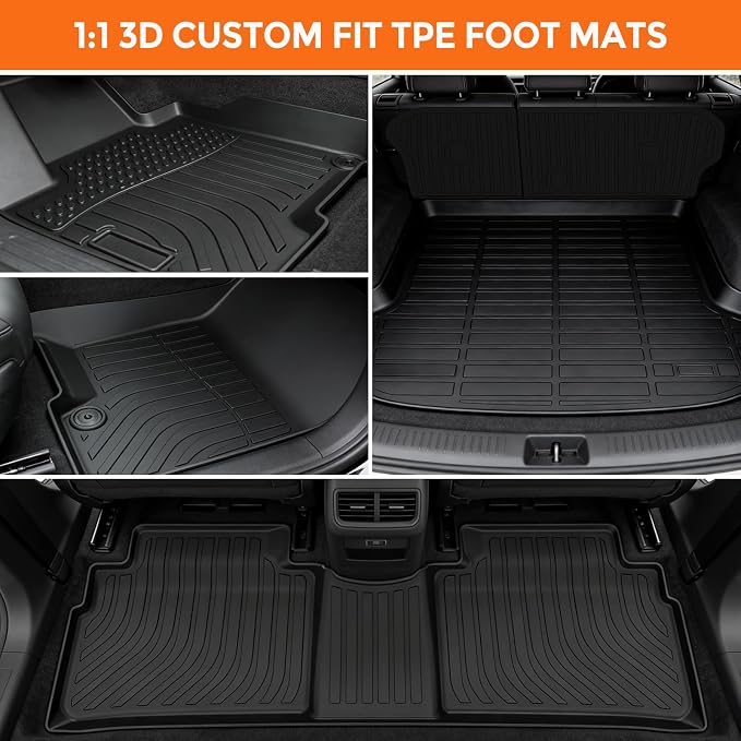 Floor Mats for Kia Sportage Plug in Hybrid 2023-2026 (Not for HEV or Fuel) | Heavy Duty TPE All Weather Protection Waterproof Non-Slip (Floor Mats & Cargo Liner & Seatback Mat)