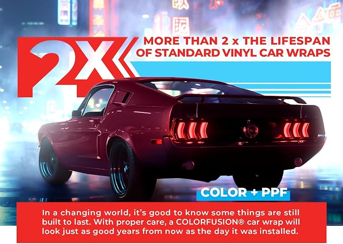 ColorFusion PPF by VViViD, Gloss Dark Star Ruby Magenta Dry Apply PPF Vinyl Car Wrap Roll 1ft x 5ft