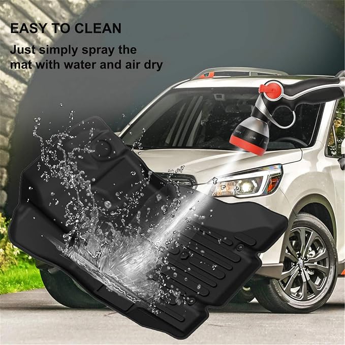 Kiwi Master Floor Mats for 2014-2018 Subaru Forester | Custom Fit All Weather Car Mats, Heavy Duty TPE Floor Liners, Front & Rear 2 Row Set, Black