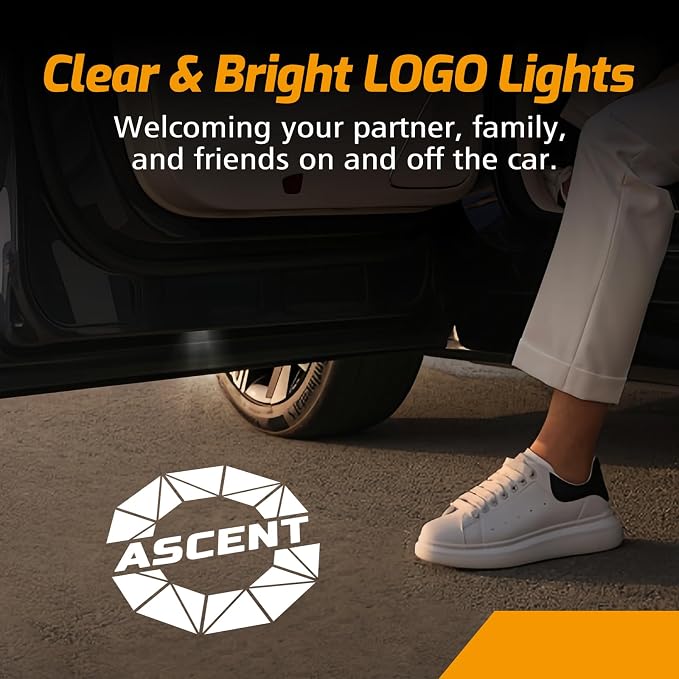 2Pcs Car Door Light Logo Projector for Ascent 2019-2024 LED Puddle Light | Ghost Shadow Non Fade Courtesy HD Projector Laser Lamp Car Entry Lighting Interior Accessories (Ascent Diamonds)